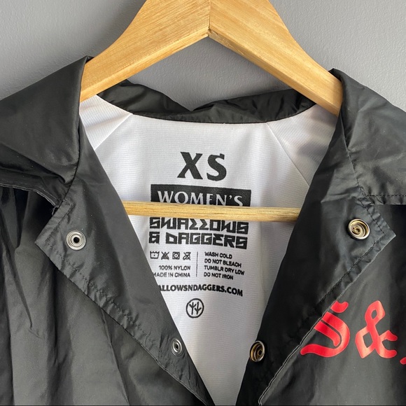 Swallows&Daggers Panther Red/Black Coaches Jacket - Picture 3 of 3